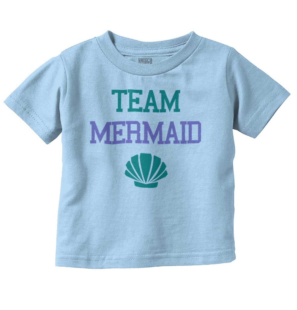 Team Mermaid Infant Toddler T Shirt-Direct To Garment Print-Brisco Baby