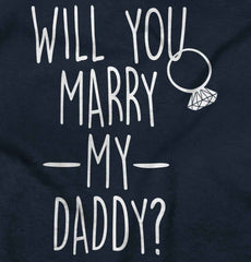 Marry My Daddy Ringer Romper Bodysuit-Direct To Garment Print-Brisco Baby
