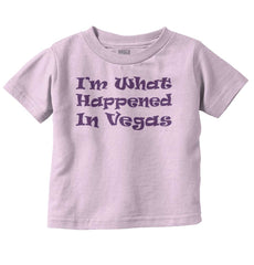 Happened In Vegas Infant Toddler T Shirt-Direct To Garment Print-Brisco Baby