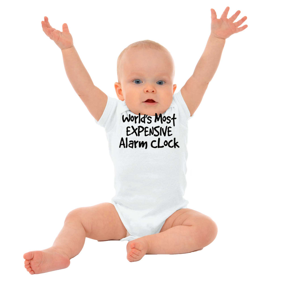 Alarm Clock Romper Bodysuit-Direct To Garment Print-Brisco Baby