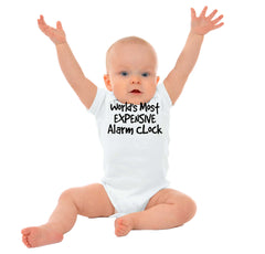 Alarm Clock Romper Bodysuit-Direct To Garment Print-Brisco Baby