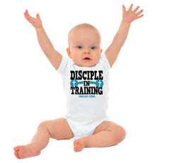 Disciple In Training Romper Bodysuit-Direct To Garment Print-Brisco Baby