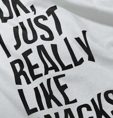 Really Like Snacks Toddler Ruffled Trim T-Shirt-Direct To Garment Print-Brisco Baby