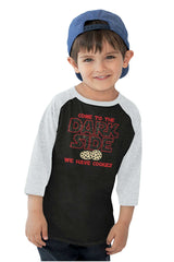 Come To The Dark Side Toddler Baseball-Direct To Garment Print-Brisco Baby