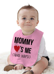 Mommy Loves Me Infant Baby Bib-Direct To Garment Print-Brisco Baby