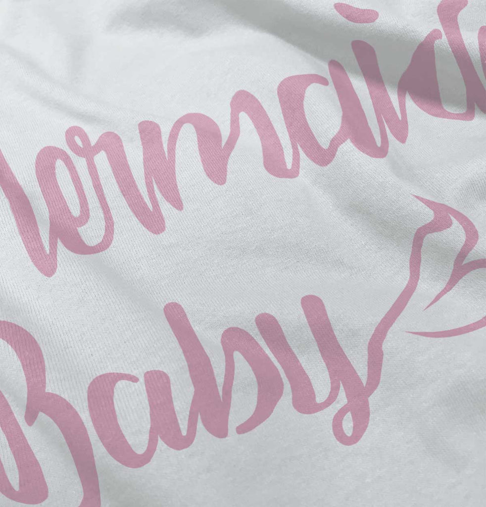 Mermaid Baby Infant Baby Bib-Direct To Garment Print-Brisco Baby