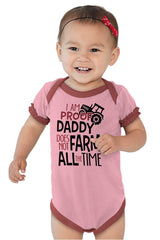 Farm All The Time Baby Ruffled Trim Romper-Direct To Garment Print-Brisco Baby