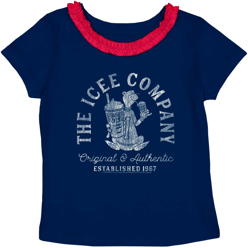 The Icee Company Toddler Ruffled Trim T-Shirt-Direct To Garment Print-Brisco Baby