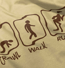 Crawl Walk Run Romper Bodysuit-Direct To Garment Print-Brisco Baby