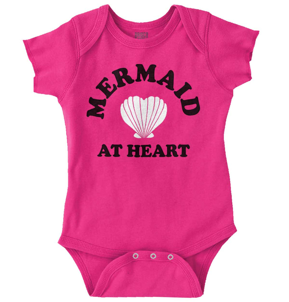 Mermaid At Heart Romper Bodysuit-Direct To Garment Print-Brisco Baby