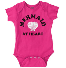 Mermaid At Heart Romper Bodysuit-Direct To Garment Print-Brisco Baby