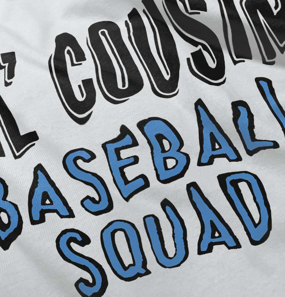 Lil Cousin Baseball Squad Infant Baby Bib-Direct To Garment Print-Brisco Baby