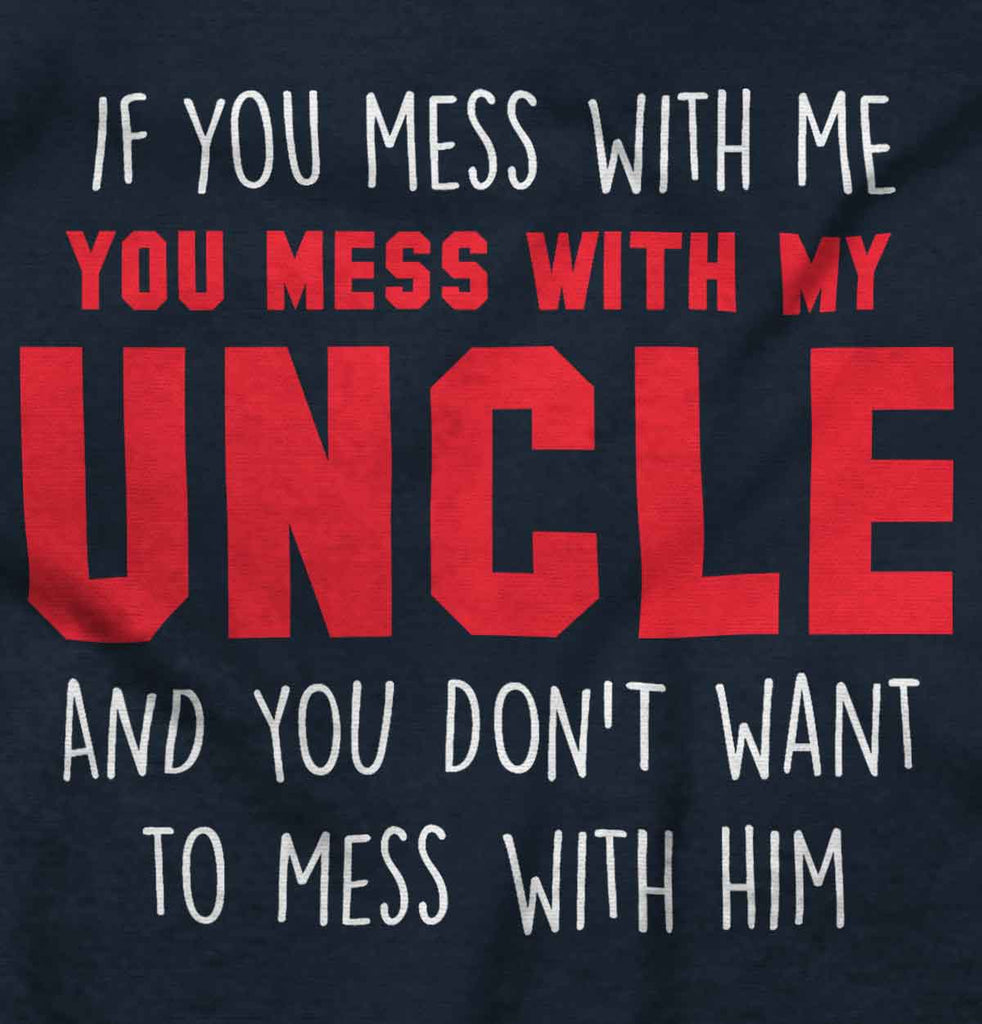 Mess With My Uncle Ringer Romper Bodysuit-Direct To Garment Print-Brisco Baby