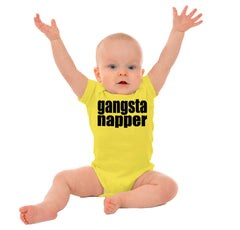 Gangsta Napper Romper Bodysuit-Direct To Garment Print-Brisco Baby