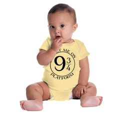 Meet Platform 9 3/4 Romper Bodysuit-Direct To Garment Print-Brisco Baby
