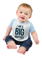 I Am A Big Brother Infant Baby Bib-Direct To Garment Print-Brisco Baby