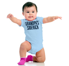 Grandpa's Sidekick Romper Bodysuit-Direct To Garment Print-Brisco Baby