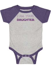 I Am Your Daughter Raglan Romper Bodysuit-Direct To Garment Print-Brisco Baby