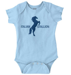 Italian Stallion Romper Bodysuit-Direct To Garment Print-Brisco Baby