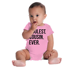 Coolest Cousin Ever Romper Bodysuit-Direct To Garment Print-Brisco Baby