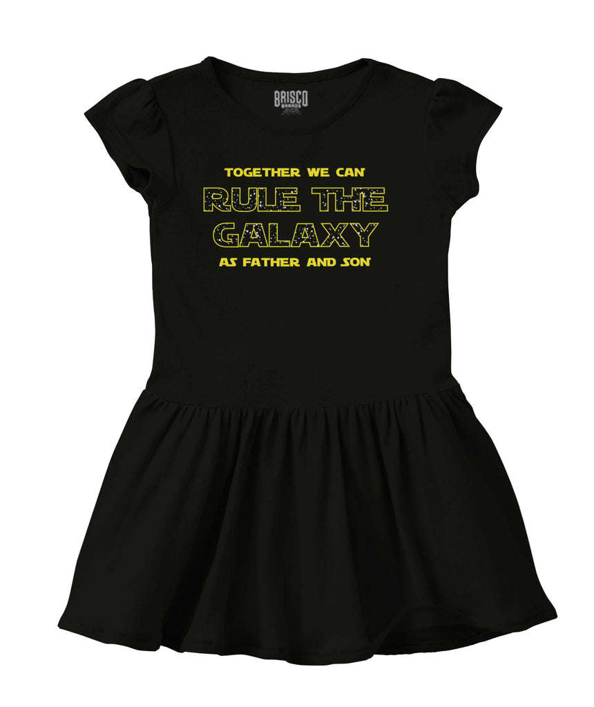 Rule The Galaxy Solid Baby Infant Dress-Direct To Garment Print-Brisco Baby