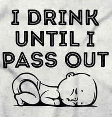 Until I Pass Out Romper Bodysuit-Direct To Garment Print-Brisco Baby