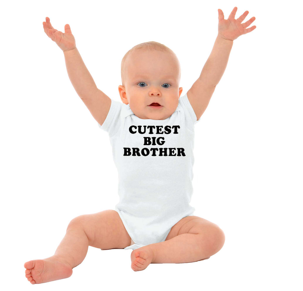 Cutest Big Brother Romper-Direct To Garment Print-Brisco Baby