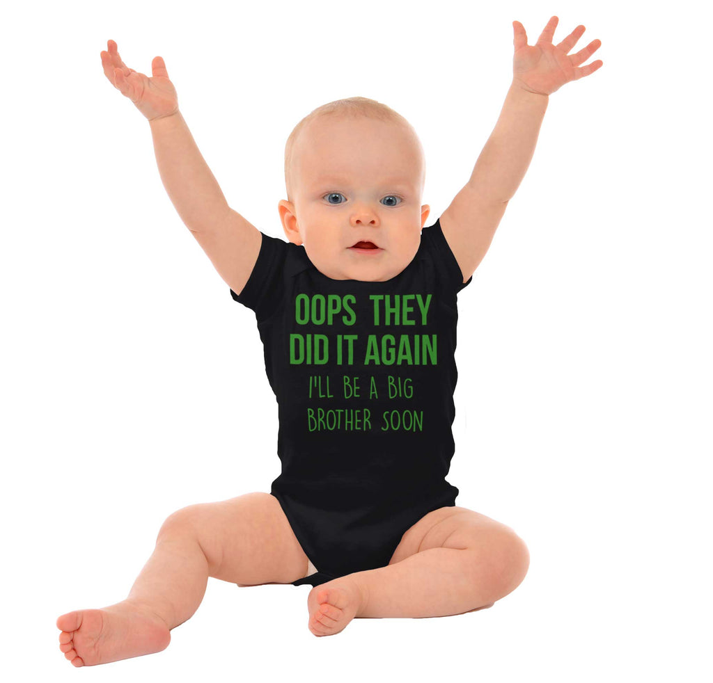 Oops They Did It Again Big Brother Romper Bodysuit-Direct To Garment Print-Brisco Baby