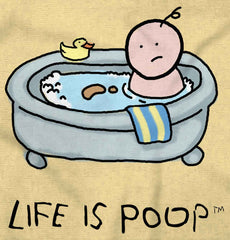 Poop in Bath Romper Bodysuit-Direct To Garment Print-Brisco Baby