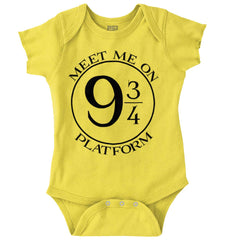 Meet Platform 9 3/4 Romper Bodysuit-Direct To Garment Print-Brisco Baby