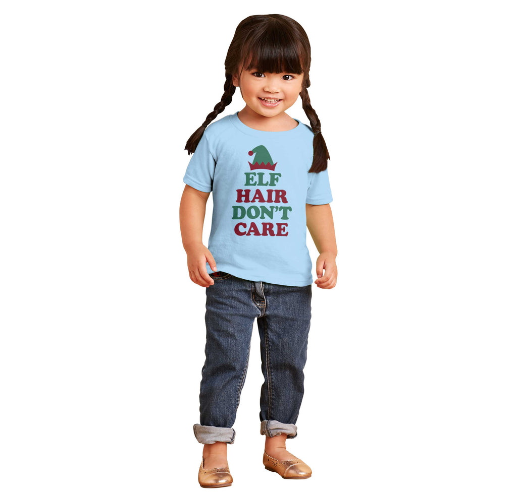 Elf Hair Don't Care Infant Toddler T Shirt-Direct To Garment Print-Brisco Baby