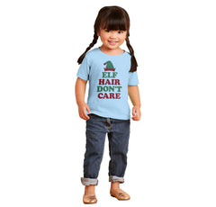 Elf Hair Don't Care Infant Toddler T Shirt-Direct To Garment Print-Brisco Baby