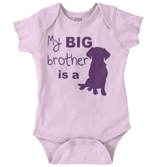 Brother is a Dog Romper Bodysuit-Direct To Garment Print-Brisco Baby