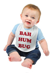 Bah Hum Bug Infant Baby Bib-Direct To Garment Print-Brisco Baby