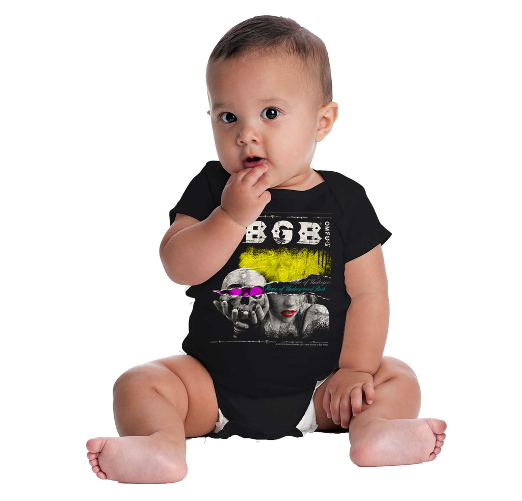 CBGB Underground Romper Bodysuit-Direct To Garment Print-Brisco Baby