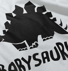 Babysaurus Ringer Romper Bodysuit-Direct To Garment Print-Brisco Baby