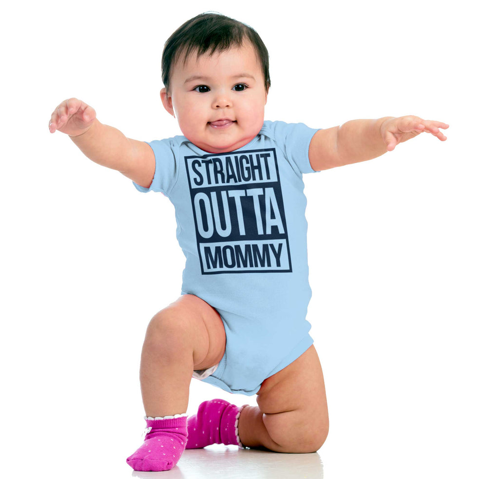 Straight Outta Mommy Romper Bodysuit-Direct To Garment Print-Brisco Baby
