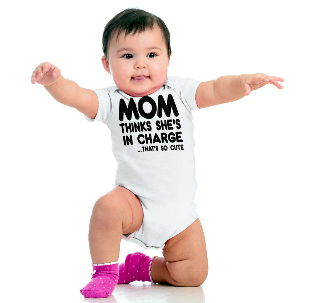 In Charge Romper Bodysuit-Direct To Garment Print-Brisco Baby