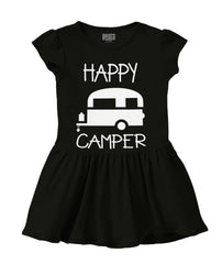 Happy Camper Solid Baby Infant Dress-Direct To Garment Print-Brisco Baby