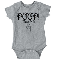 Poop There It Is Romper Bodysuit-Direct To Garment Print-Brisco Baby