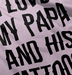 I Love Papa And Tattoos Infant Baby Bib-Direct To Garment Print-Brisco Baby