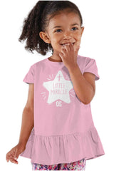 Little Miracle Toddler Ruffle Bottom Tee-Direct To Garment Print-Brisco Baby