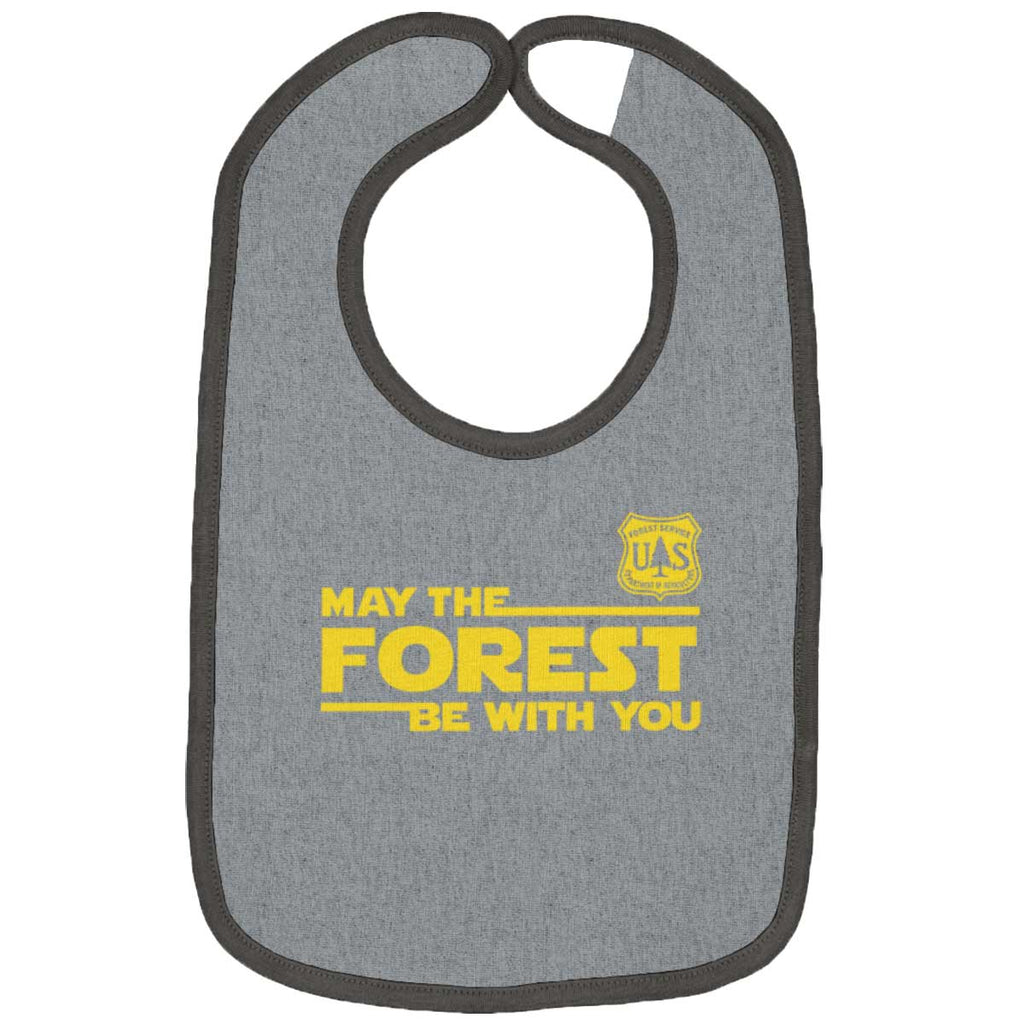 May The Forest Trimmed Colored Velcro Bib-Direct To Garment Print-Brisco Baby