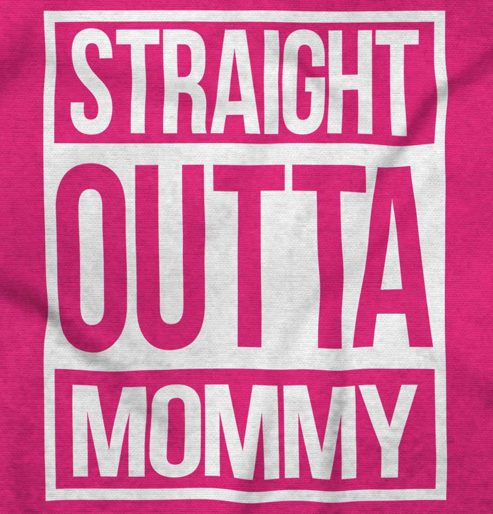 Straight Outta Mommy Solid Baby Pajama Top-Direct To Garment Print-Brisco Baby
