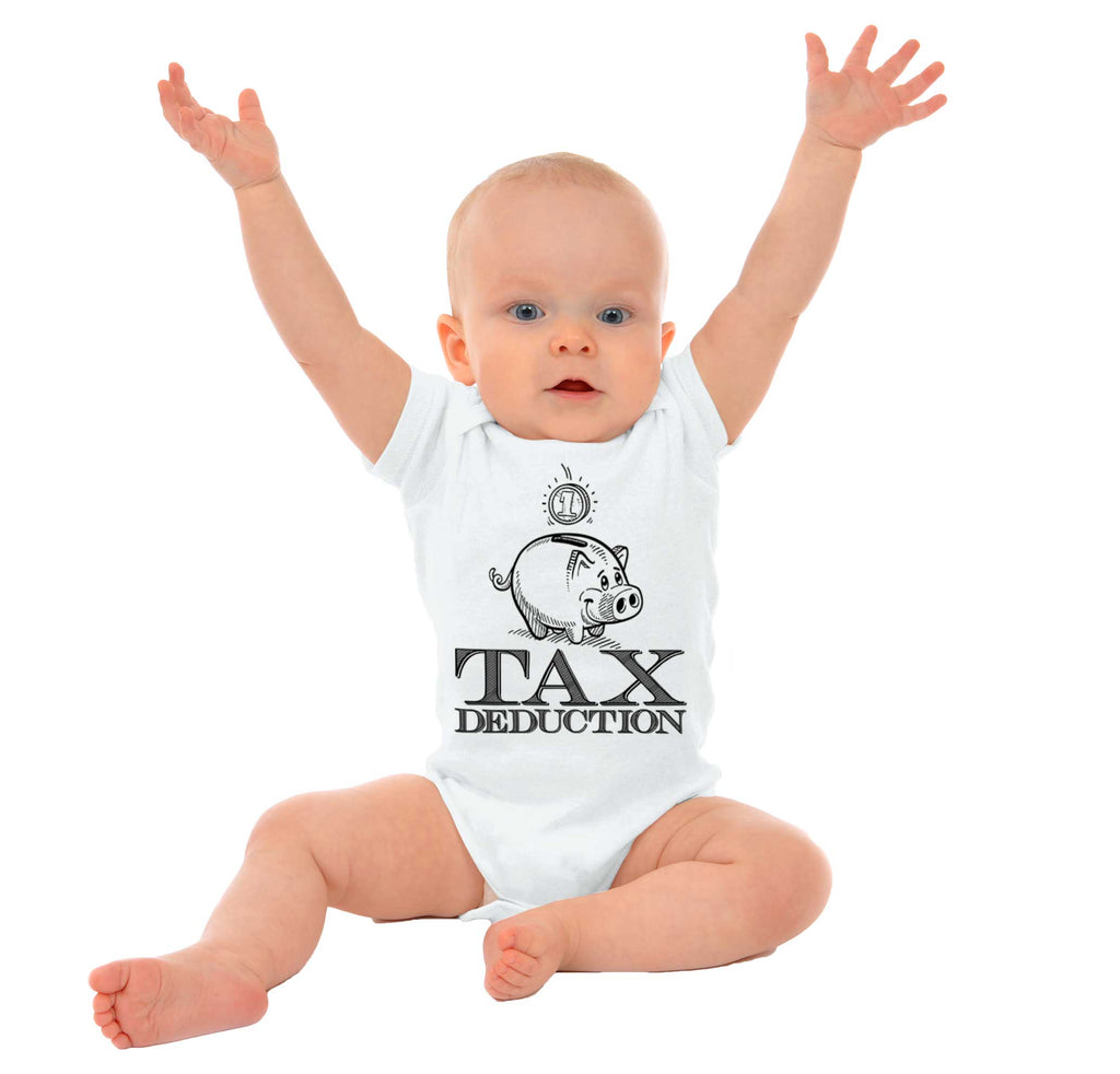 Cutest Tax Deduction Romper Bodysuit-Direct To Garment Print-Brisco Baby