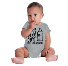 Drink Until I Pass Out Romper Bodysuit-Direct To Garment Print-Brisco Baby
