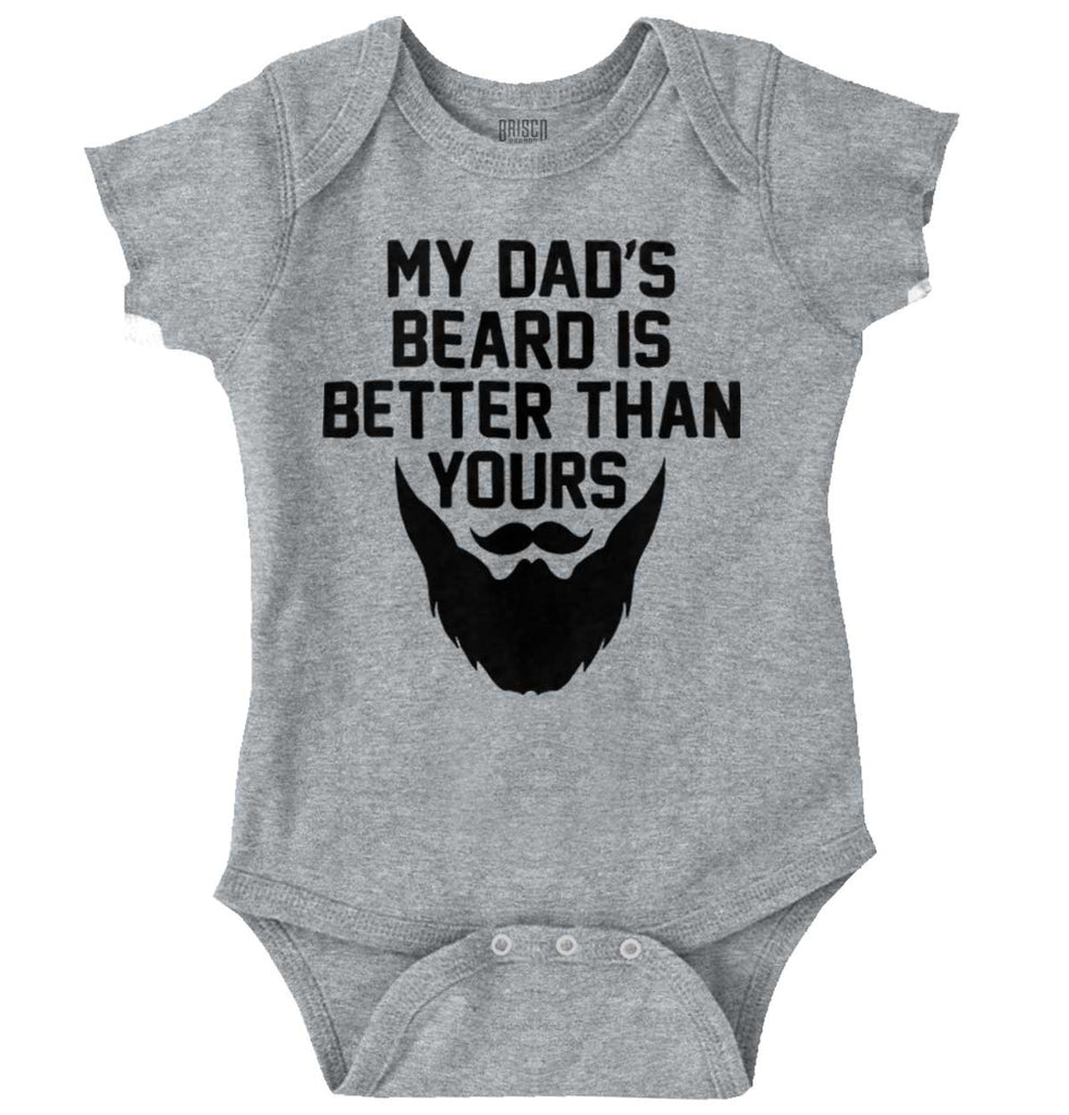 Dad's Beard Romper Bodysuit-Direct To Garment Print-Brisco Baby