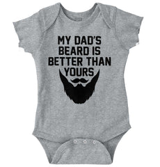 Dad's Beard Romper Bodysuit-Direct To Garment Print-Brisco Baby