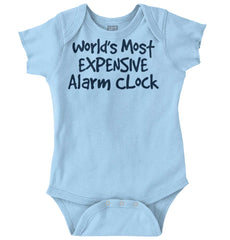 Alarm Clock Romper Bodysuit-Direct To Garment Print-Brisco Baby