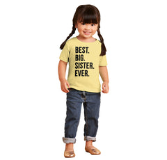 Best Big Sister Ever Infant Toddler T Shirt-Direct To Garment Print-Brisco Baby